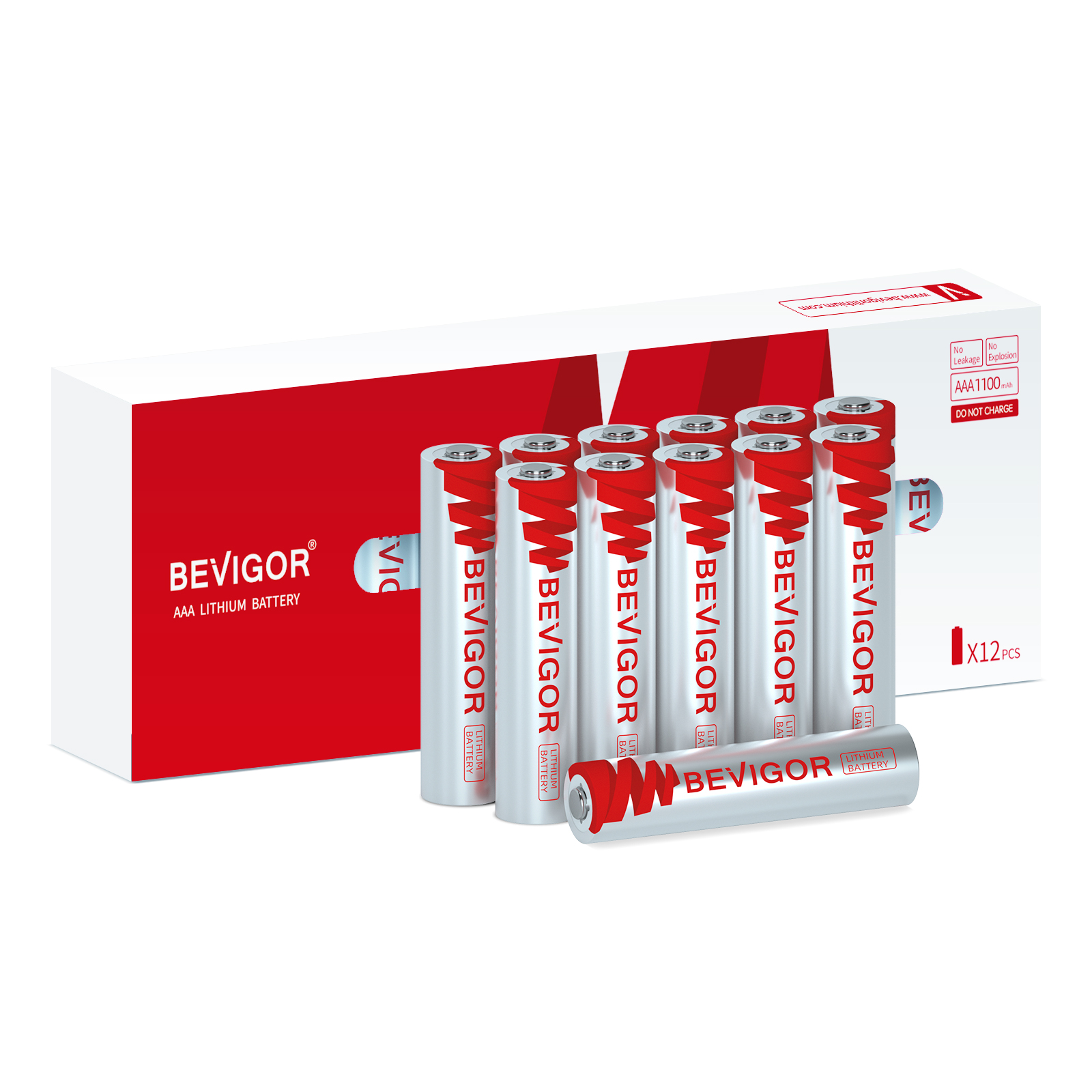 Package and individual AAA lithium batteries