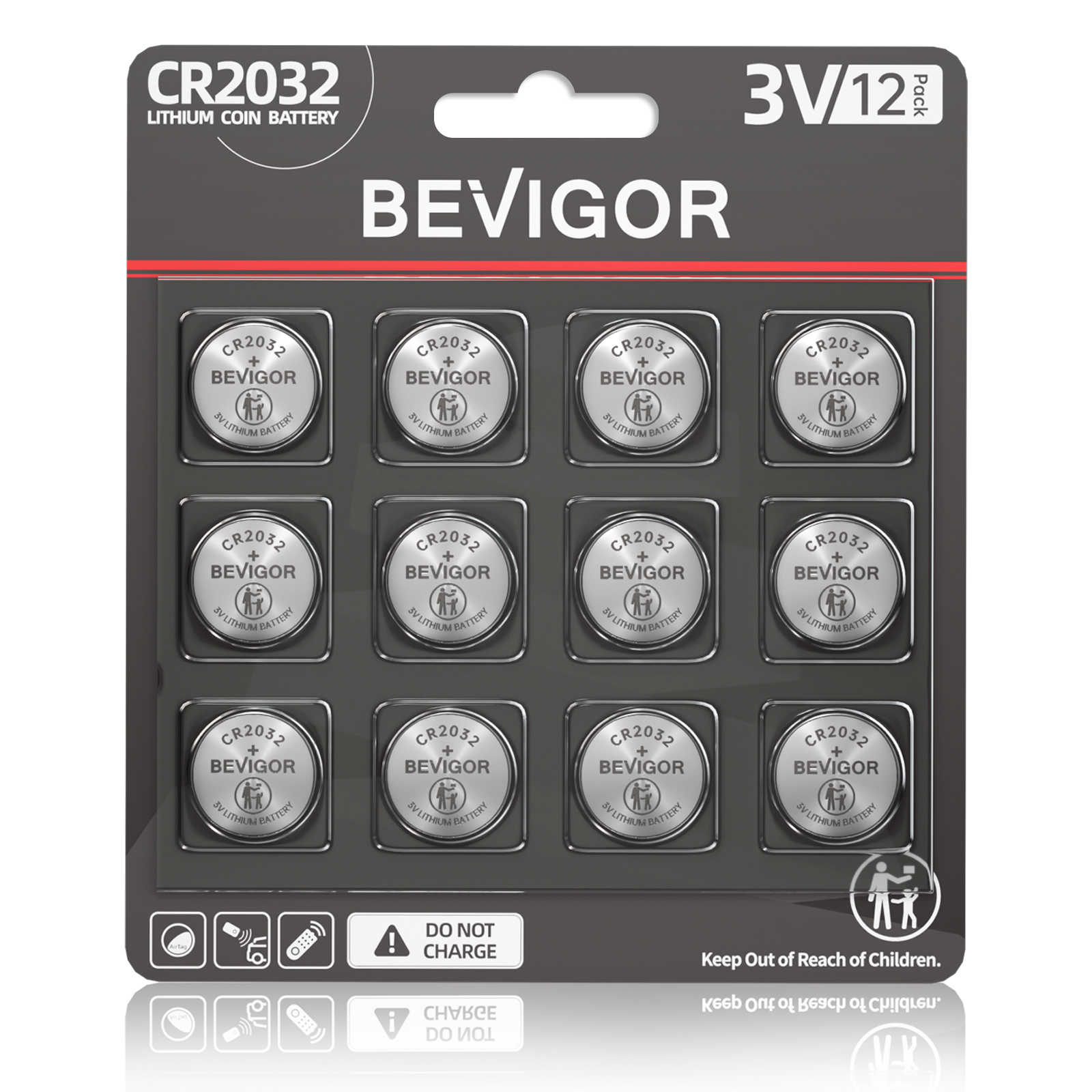 Package of CR2032 lithium coin batteries